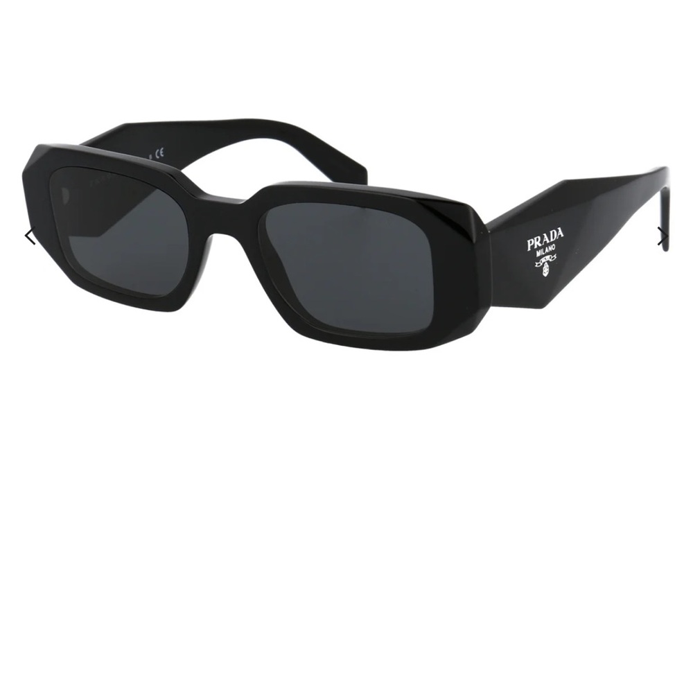Prada Black Rectangular Sunglasses - image 2